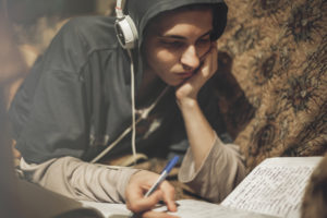 teen homework headphones